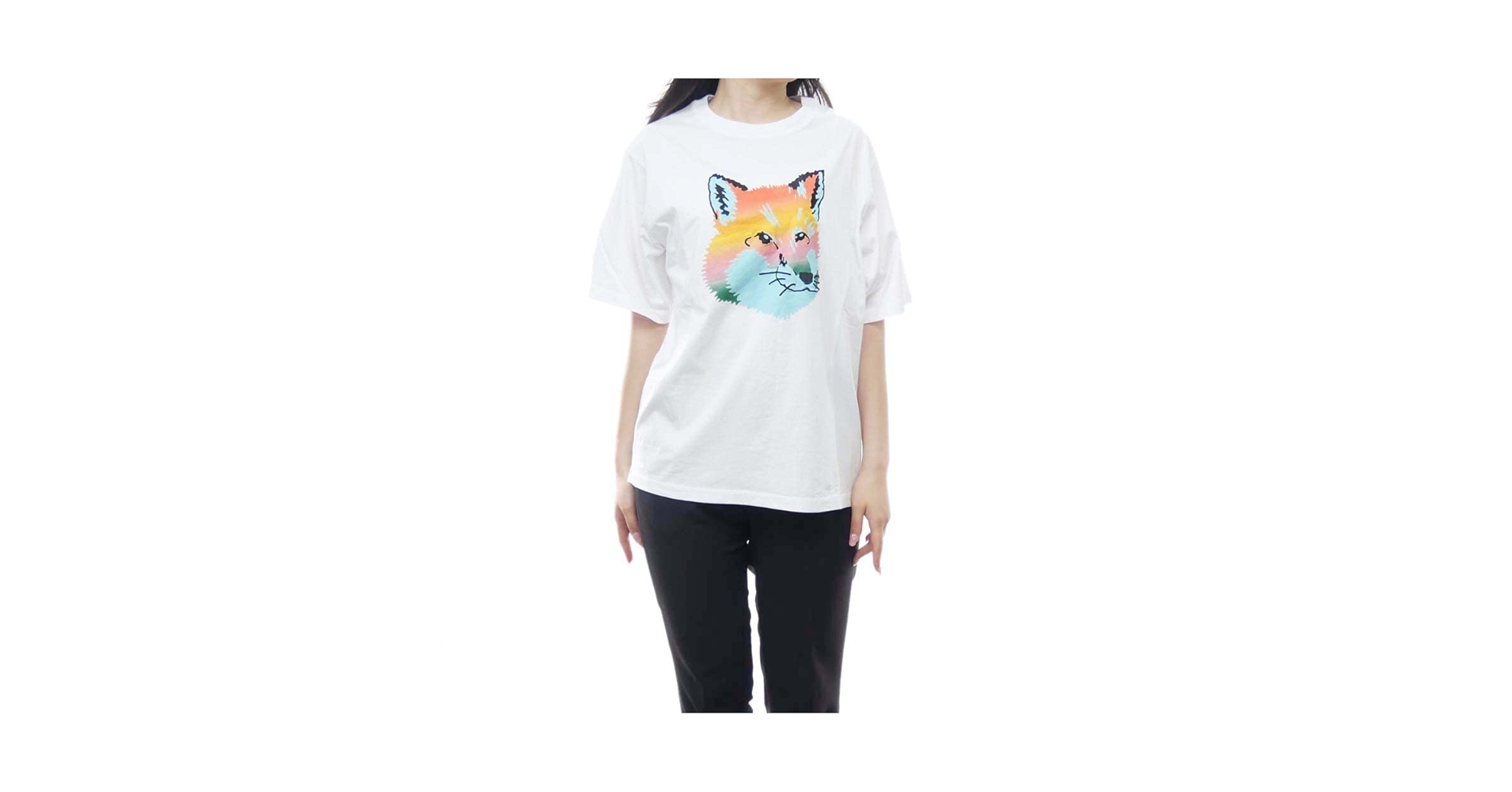 r*☆様 メゾンキツネ Tシャツ レディース人気商品 Amazon | [メゾン キツネ] レディース クルーネック Tシャツ